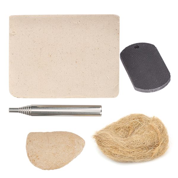 Utomhus bärbar eldstartsats med hög kolstål Fire Striker Flintsten set