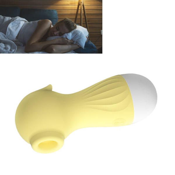 Kvinder Massagemaskine Søhesteformet Tungesugning Stærk Vibration Kvinde Massager Wand Gul