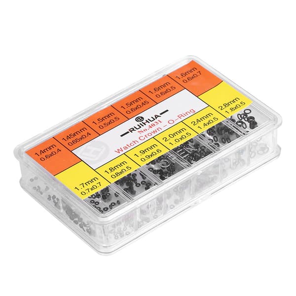 1 låda gummipackning klockkrona O-ringar vattentäta tätningar reparationsverktyg