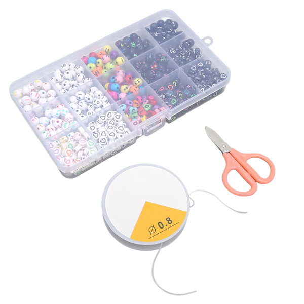 Børn bogstavperler sæt Akryl alfabet nummer perler til armbånd Halskæder DIY dekoration gave