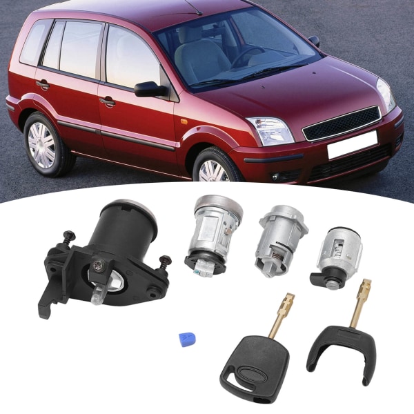 Tenningsstartbryter Dørlås Sylindersett 2S61 A22050 BM Erstatning for Ford Fiesta MK5 Fusion