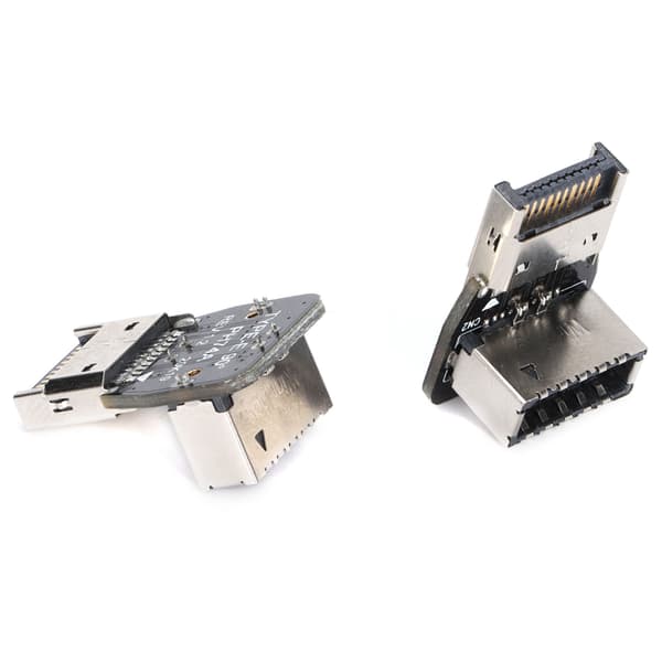2 st adapter metall USB3.1 10 Gbps hane till hona TypeE Plug Play utökad dataadapter