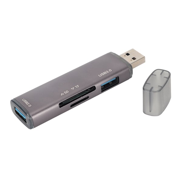USB 3.0 Hub 4 portar 300MB/S Överföring Plug and Play Aluminiumlegering USB Splitter för PC-minneskort