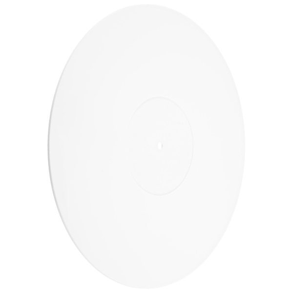 Levysoittimen akryylinen slipmat, yhteensopiva vinyylilevysoittimien kanssa - 2,5 mm paksuus takaa tiukemman basson - 12 tuuman levylautasen matto (valkoinen)-M
