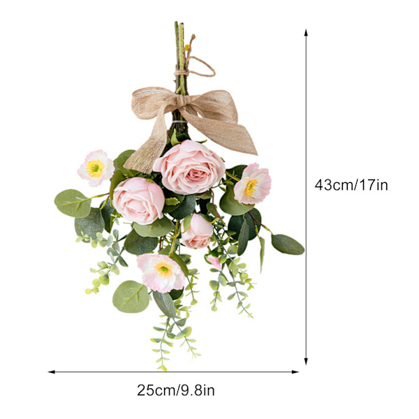 Vægmonteret kunstig buket kunstig rosebuket til bryllup