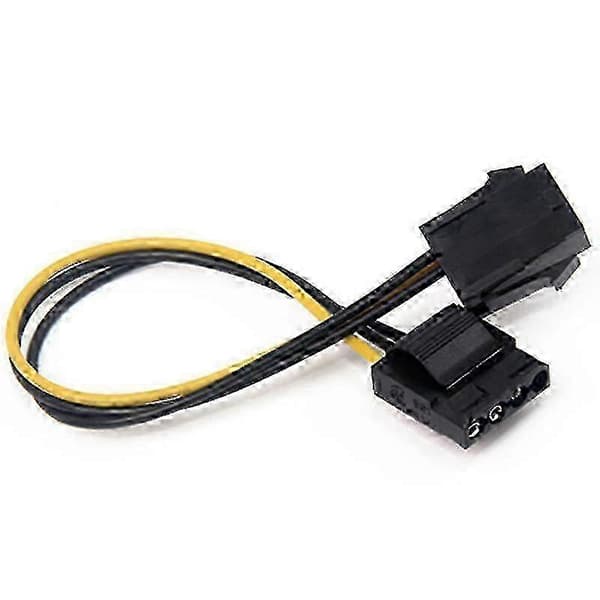 10 stk Molex til PCI-E strømadapter IDE 4Pin 4-benet hun til 6-benet hun 6Pin grafikkort gul sort SZRH_cdb1