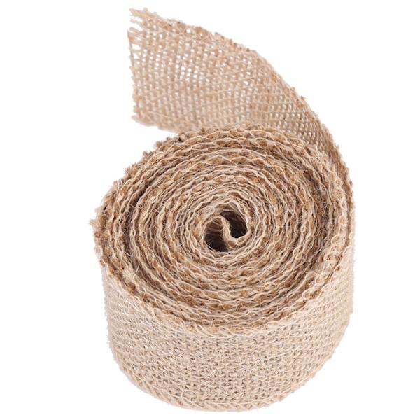 Jute Hessian tyg för att göra julfestprydnader (bredd: 5 cm)