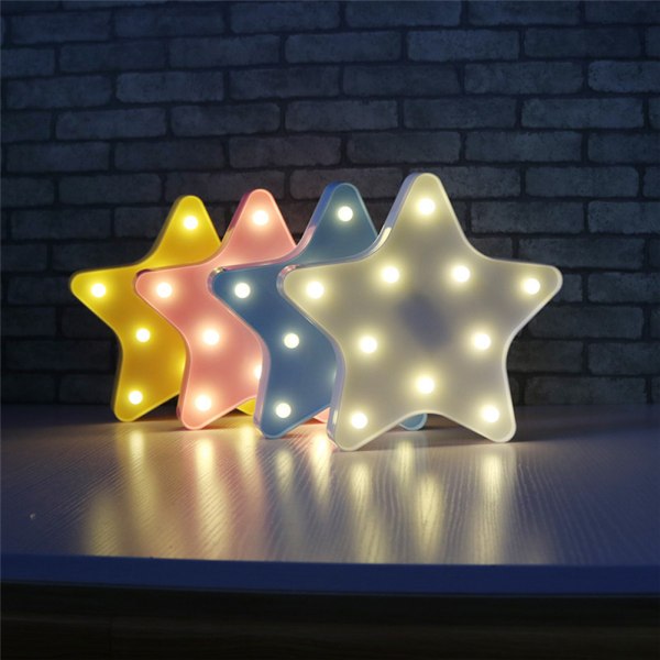 Koristeelliset LED Crescent Moon Star Cloud -yövalot lapsille ja aikuisille A A