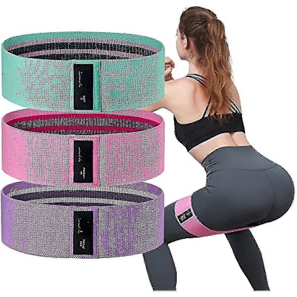 Modstandsbånd til ben og numse, 3 niveauer Booty Hip Bands til squatøvelser, 3 niveauer Booty Bands sæt kvindegave