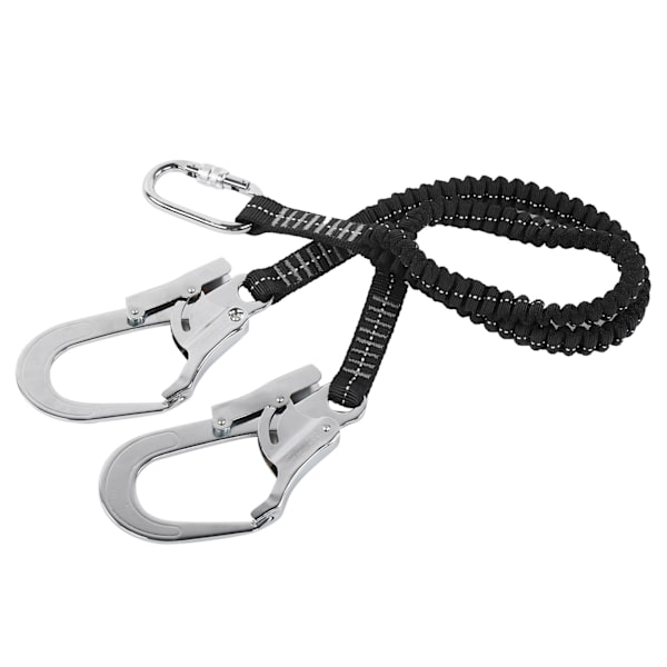 Double Steel Large Hook Elastinen String Koukku Turvavyö Erittäin kestävä kulutusta kestävä