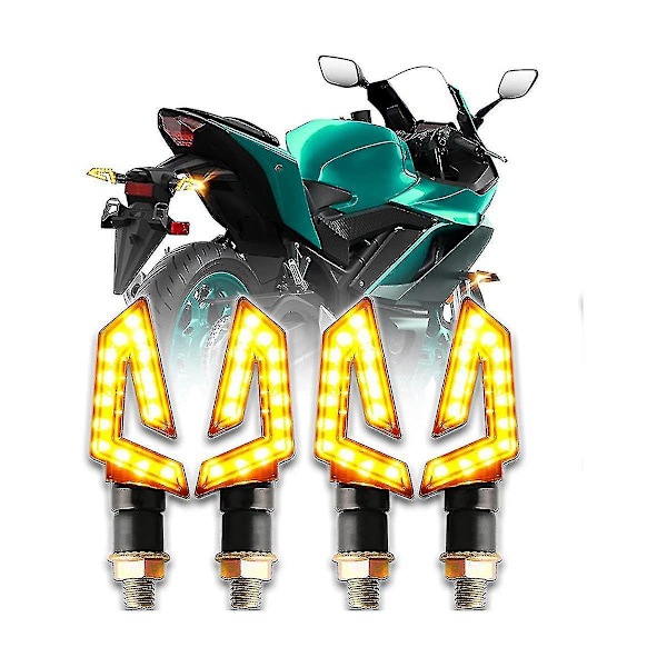 Motorsykkel Blinklys 15 LED Blinkere for Motorsykkel Scooter