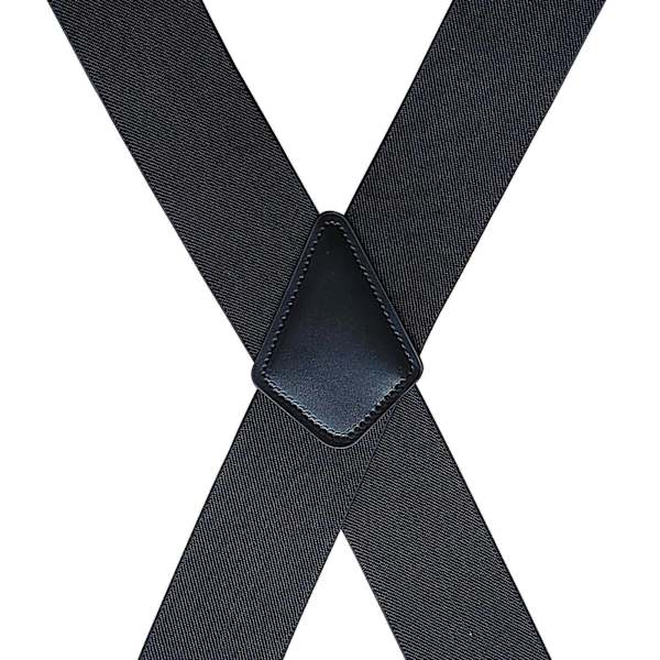 Moderiktiga elastiska clip-on hängslen för män - mjölkvit, justerbar 120cmx5cm, X-form