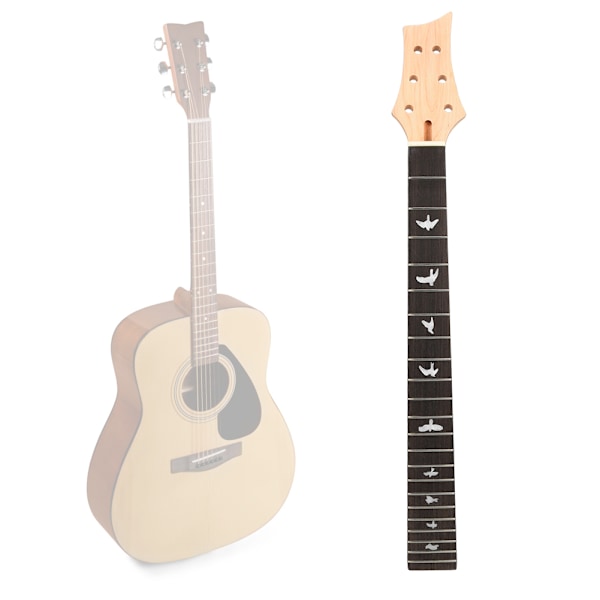 Gitarrhals 22 bandstavar massivt trä svartträ greppbräda för elektrisk gitarr musikinstrument tillbehör GS55