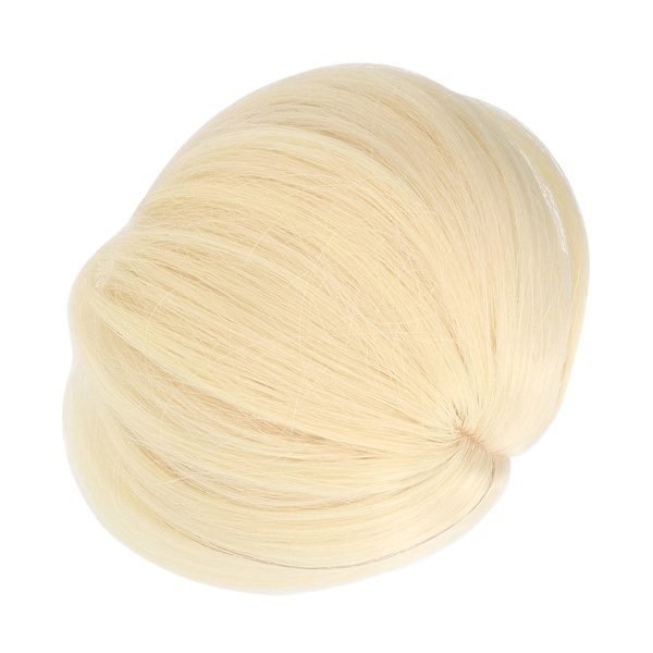 Docka Hår Peruk DIY Elastisk Hög Temperatur Fiber Mesh Tyg Ljus Blond Docka Peruk Kort för 1/3 Ball Jointed Doll