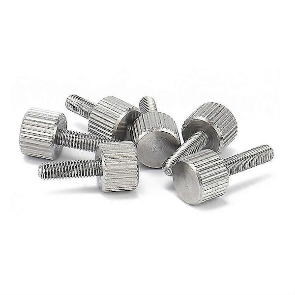 Rillet Rustfrit Stål Fingerskrue M3 M4 M5 M6 Fladt Hoved Fingerskrue Bolt 20 stk. Zekai M3*5