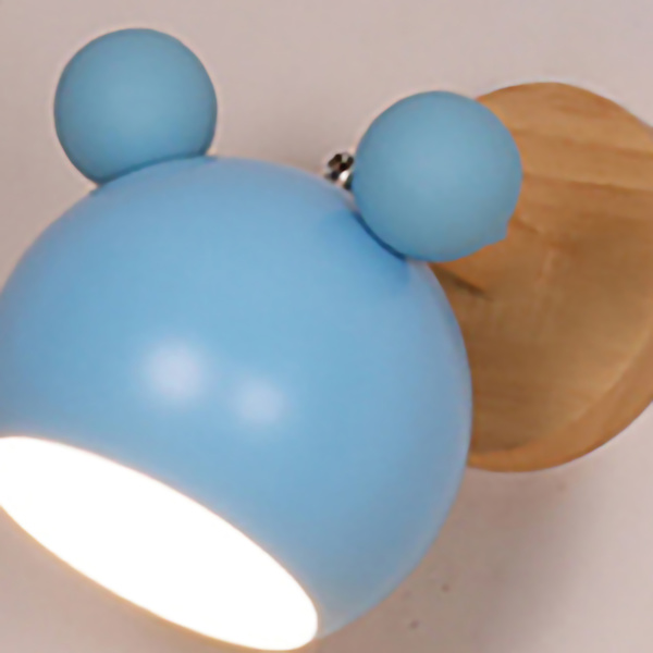 Vägglampa Enkel Cartoon Modell Quarter Butt Söt Vacker Vägglampa för Sovrum Ingen Glödlampa Himmelblå