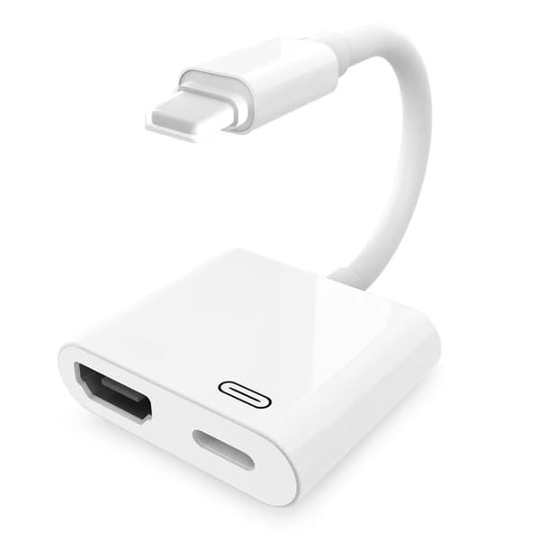 til IOS til HD Multimedia Interface Adapter Video Audio Sync HD Digital AV Adapterkabel til iPhone til TV Hvid