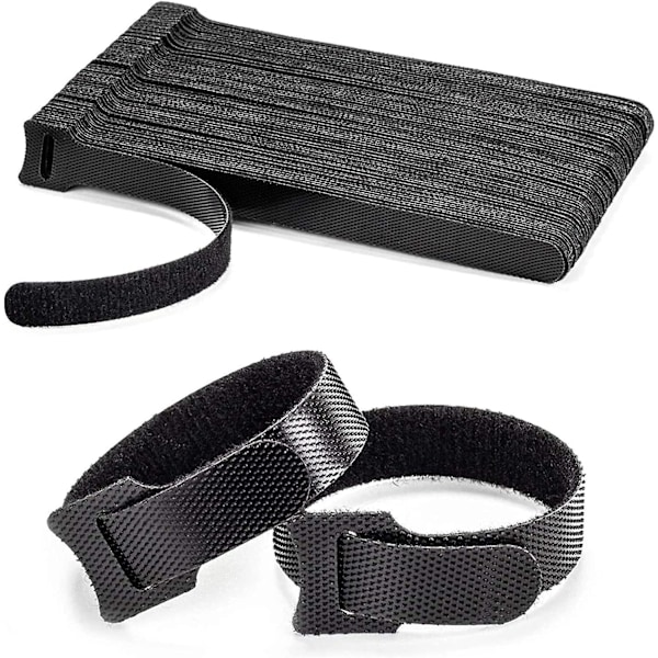 Reusable Cable Management Strap - 100 Pcs, Black (150mmx12mm)