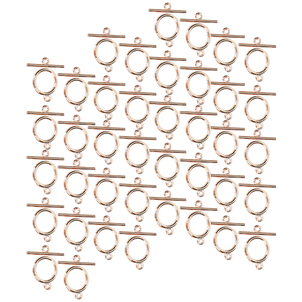 40 sett legering OT-spenne DIY-pynt armbånd halskjede tilbehør smykkelaging forsyninger rosegull