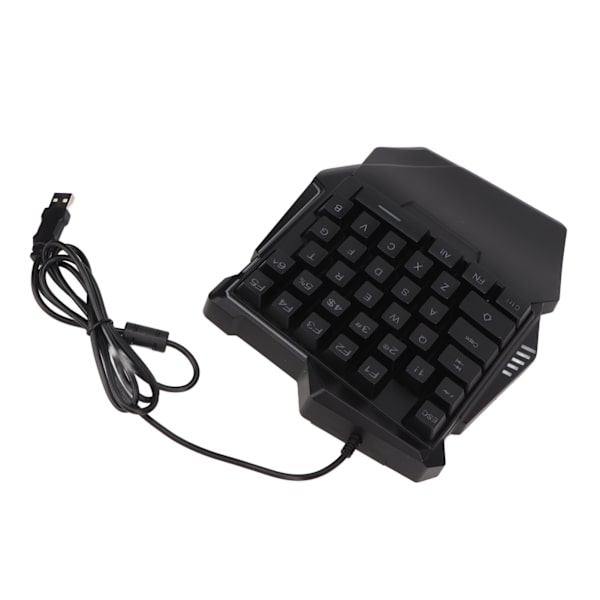 Enhandsspeltangentbord 35 nycklar Färgglad bakgrundsbelysning Professionellt USB gränssnitt Ergonomiskt RGB-tangentbord för PC