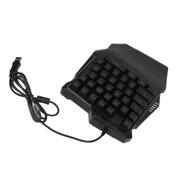 Ethånds gaming tastatur 35 taster Farverigt baggrundsbelysning Professionelt USB-interface Ergonomisk RGB-tastatur til pc