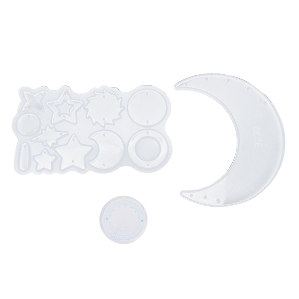 2 stk. Resinformer Holdbare Gjenbrukbare Perforerte Design Silikonformer for Anheng med Fiske Line