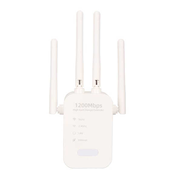 WiFi-forstærkere Signal Booster 4 eksterne antenner Dual Band WiFi AP Range Extender Signalforstærker EU-stik 100-240V EU-stik