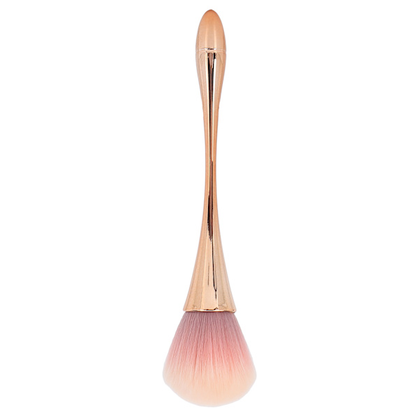 Bærbar enkelt makeup børste Fluffy Powder Brush Blød Manicure Støvfjernelsesbørste Rose Gold