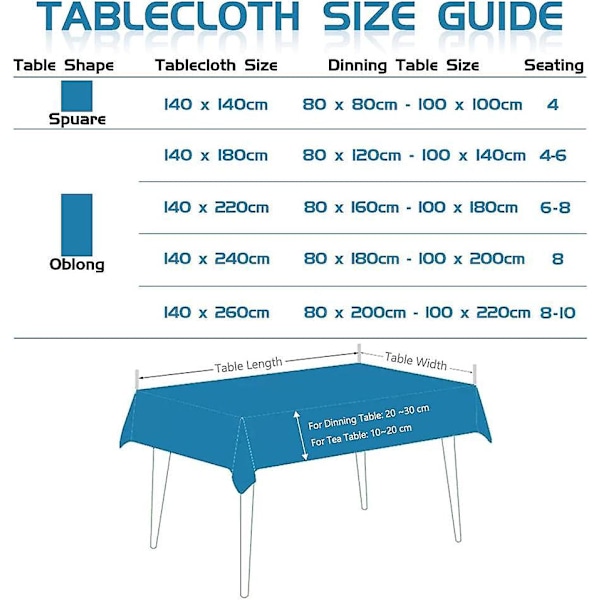 Randig Bomullslinne Dukskydd Dammskydd Hemkök Dekoration Rektangulär 140x180cm