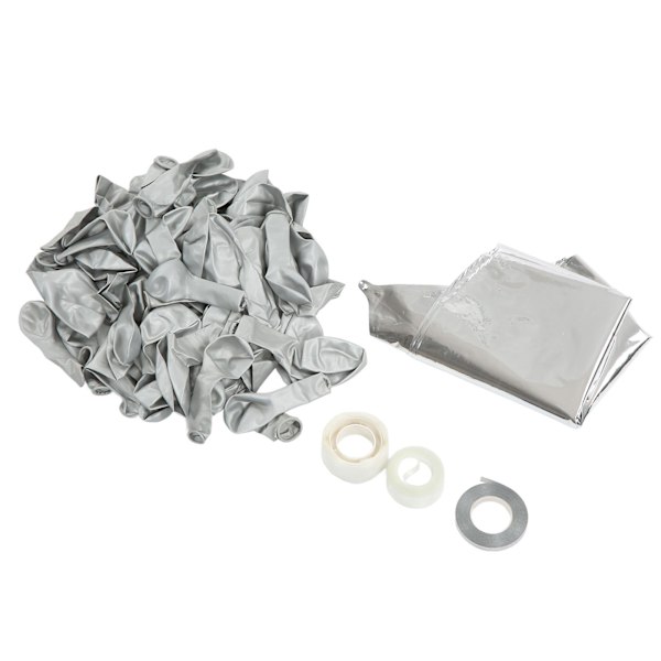 Ballonggirlang Kit Vacker Naturlig Latex Material Hållbar Bred Applikation Festballonger för Fest Bröllop SemesterSilver