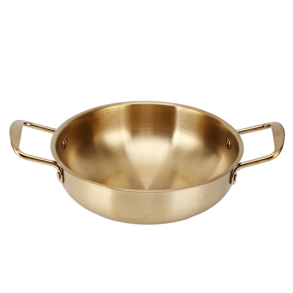 Guld koreansk Ramen-gryta Nudelgryta i rostfritt stål Bärbar köksgryta för hushåll 18cm / 7.1in