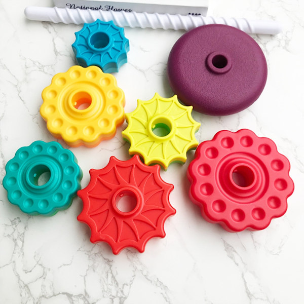Baby Infant Toy Rainbow Revolving Tower Baby Stacking Toy Rainbow Tower Stacking Games Stacking Blocks