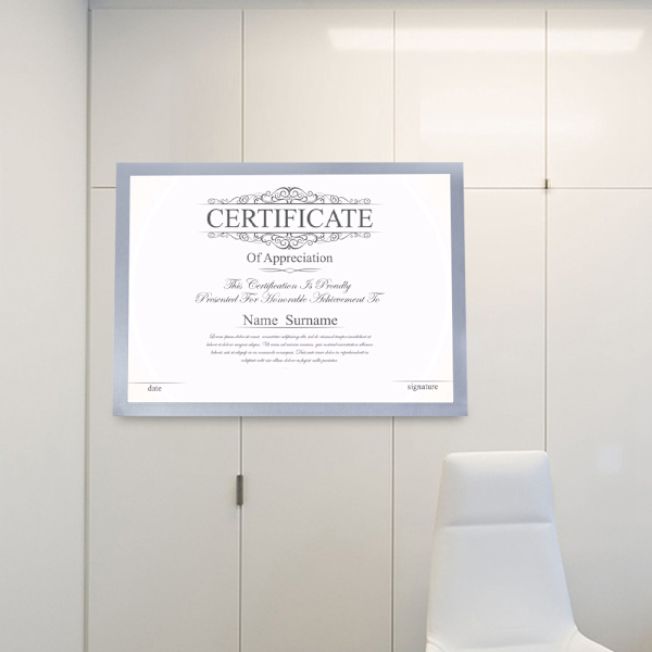 PVC magnetisk ramme for forretningslisens, hengende veggplakat, dokumentramme, beskyttende deksel (A3)