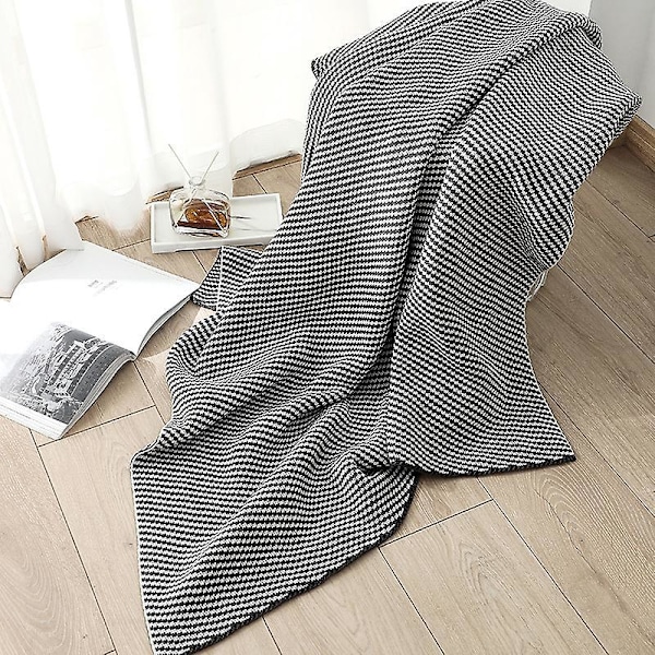 1 stk. Simpel og Blød Plaid, Smuk og Stilfuld, Varmt og Behageligt Plaid til Sofa og Seng (170*130cm)