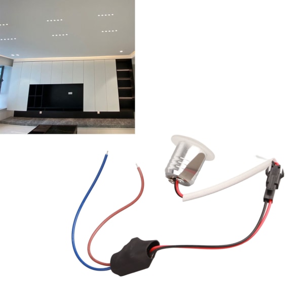 Mini indbygget spotlys professionel rund form LED loftspotlys til indendørs stue spisestue AC85‑265V positivt hvidt lys 6000K