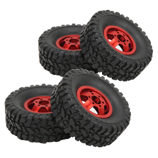 4WD gummidäck aluminiumlegering hjulnav för WPL C14 C24 B14 B24 B16 B36 1/16 RC bil uppgraderingsdel röd