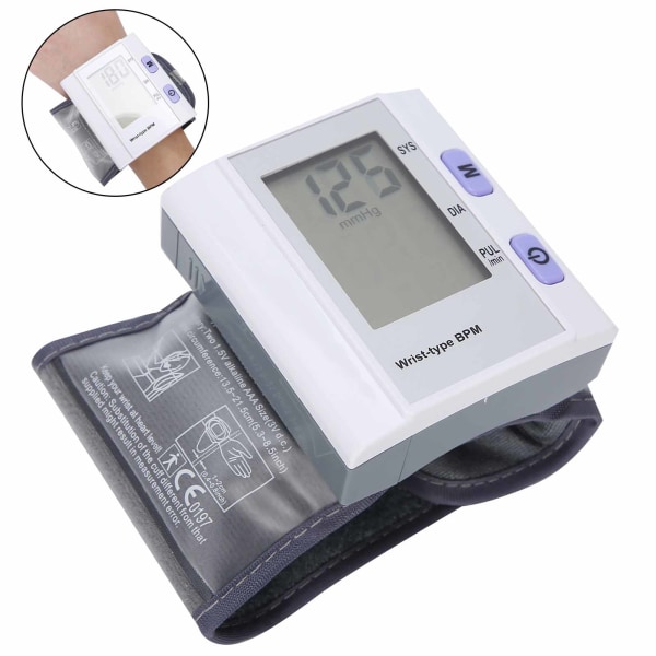Blodtrykksmåler Digital hjertefrekvenstonometer Håndleddsfygmomanometer HealthCare