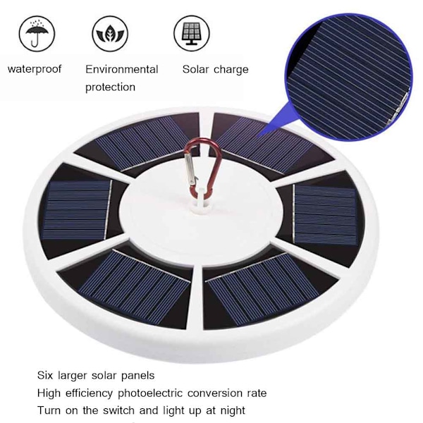 42LED Solar Flagstangslampe Flagstang Solcellelampe til Flagstangstop