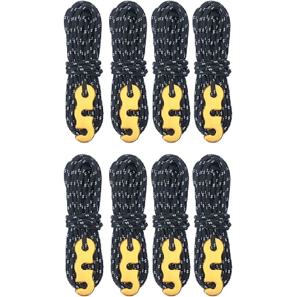 Reflekterande nylon med spännare för camping, vandring och markis - 4m