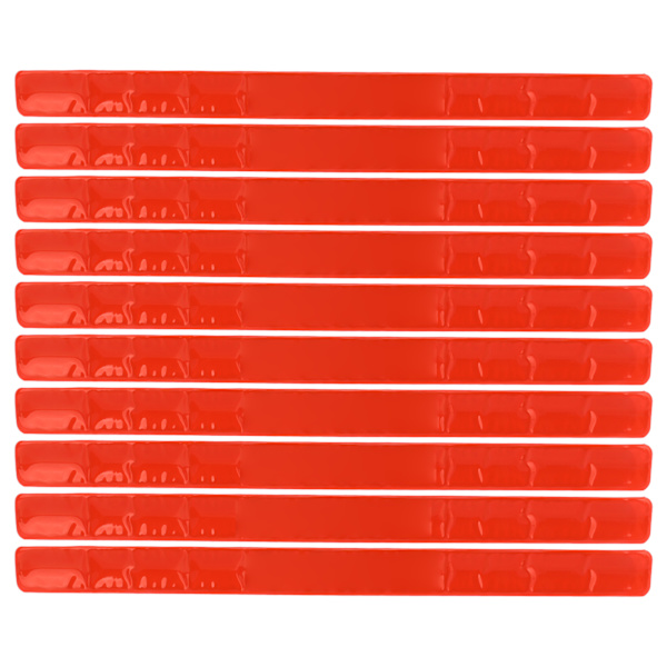 Reflekterande armbind i silikonstål - Slap armband - Armband för kläder, sport och ridning - Orange