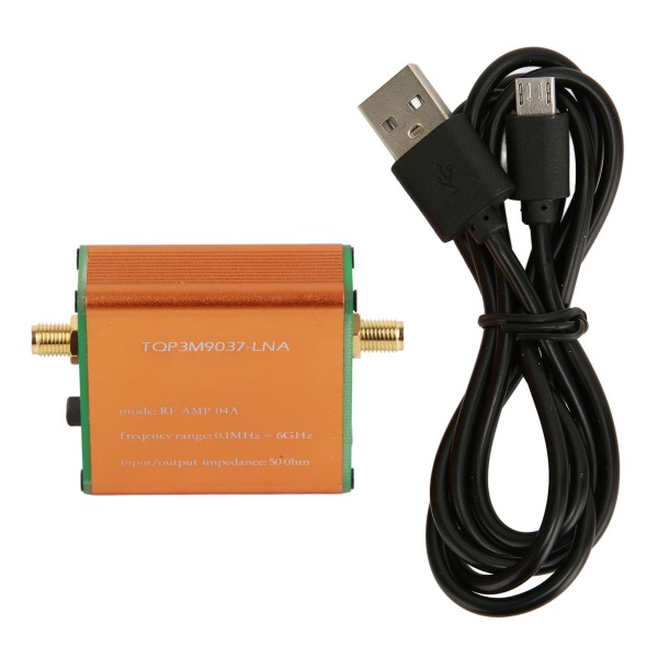 0,1MHz-6GHz Full Band lavstøjsforstærker Professionel 20dB High Gain LNA RF Power Forforstærkermodul leveret uden batteri