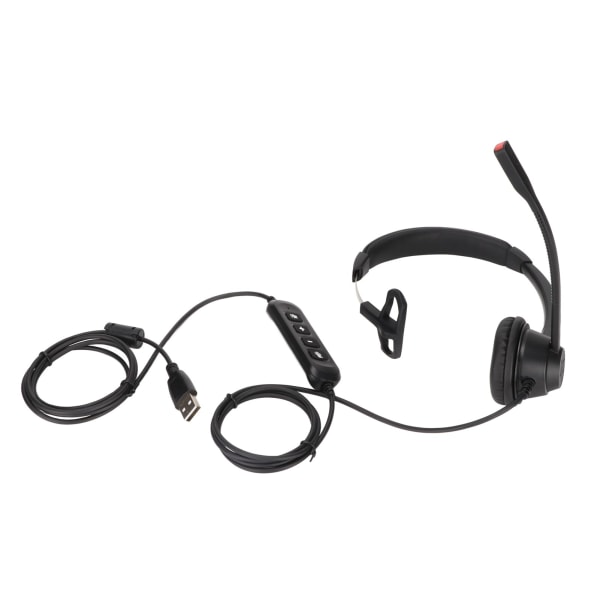 USB Business Headset Enkeltsidede ørehovedtelefoner understøtter justering af højttalerlydstyrke Mic Mute Volume One Key Mute