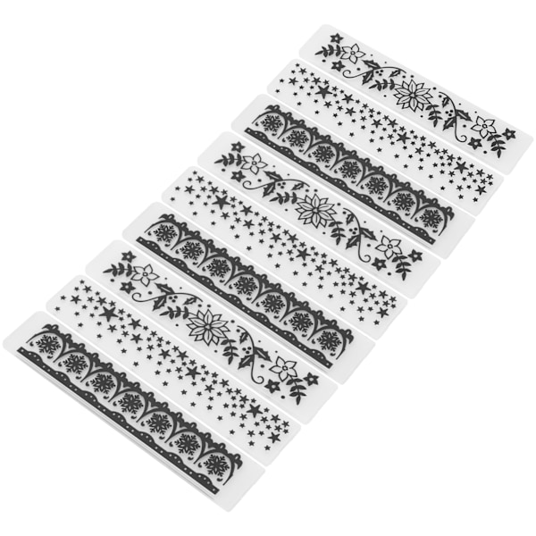 9 stk. Embossing Folder DIY Plast KonkavKonveks Embossed Mal for Papirkort Scrapbooking