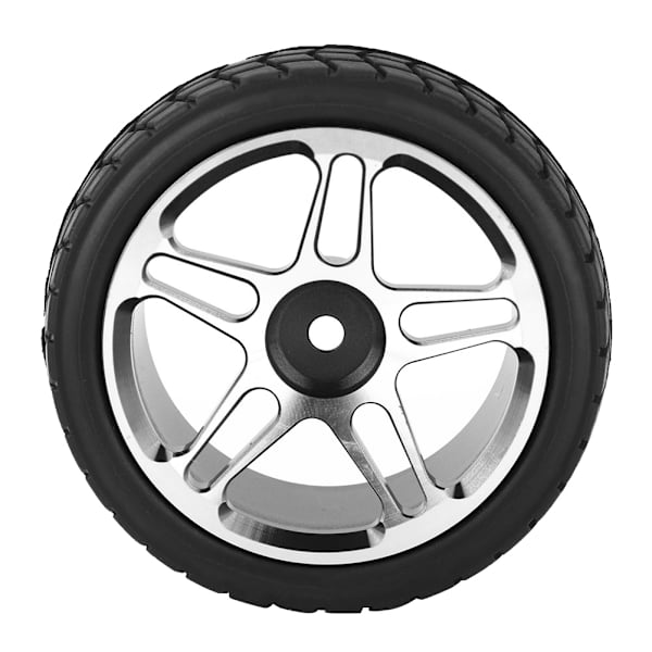 2st 1/10 RC Truck Gummi Däck Hjul Däck för ZD Racing On Road Bil Svart