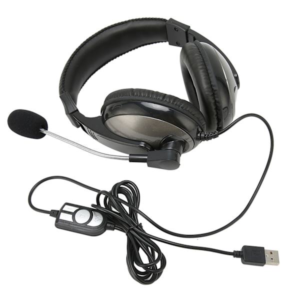 USB Gaming Headset Wire Control Justerbar volym Gaming Headset med mikrofon för PC Laptop för PS4