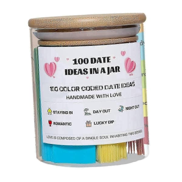 2025 100 Date Ideas in a Jar Portable Wedding Gift for Anniversary Lovers Couples