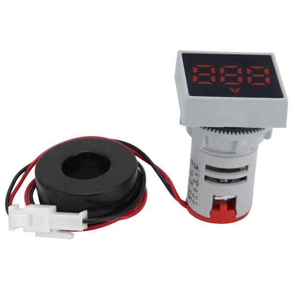 Digital strömmätare Matt panel Amperemeter Signalindikatorlampa AC 220V AD16‑22FSARed