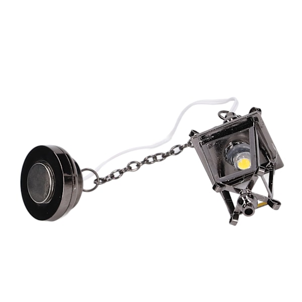 1:12 Dockhus Kronljusstake Dockhus Svart Hängande Viktoriansk Lykta Lampa med Limmagnet