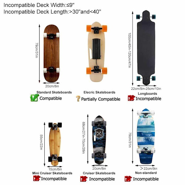 Skateboard-rygsæk Almindelig Skateboard-taske Skateboard-skulderrem Justerbar Skulder Foldbar Bærer Rejserygsæk