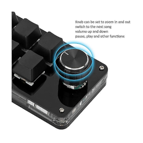 Programmering Makro Tilpasset Knapp Tastatur 6 Taster Kopier Lim Inn Mini Knapp Photoshop Gaming Tastatur, RGB 6